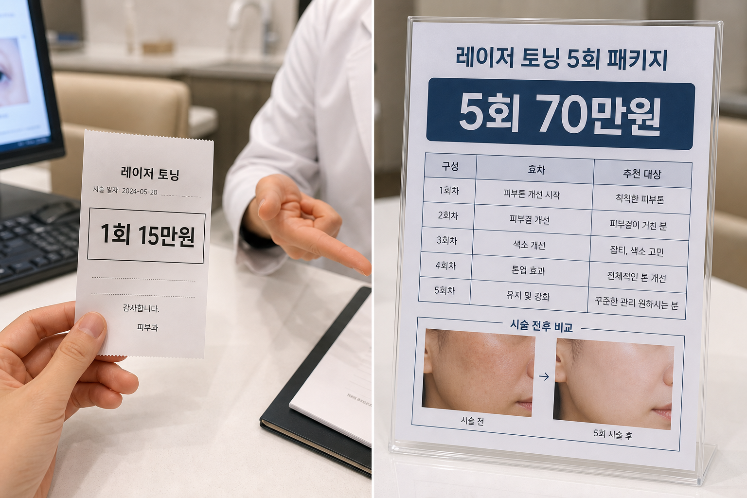 강남 레이저 토닝 비용 1회 비용과 실제 효과 비교